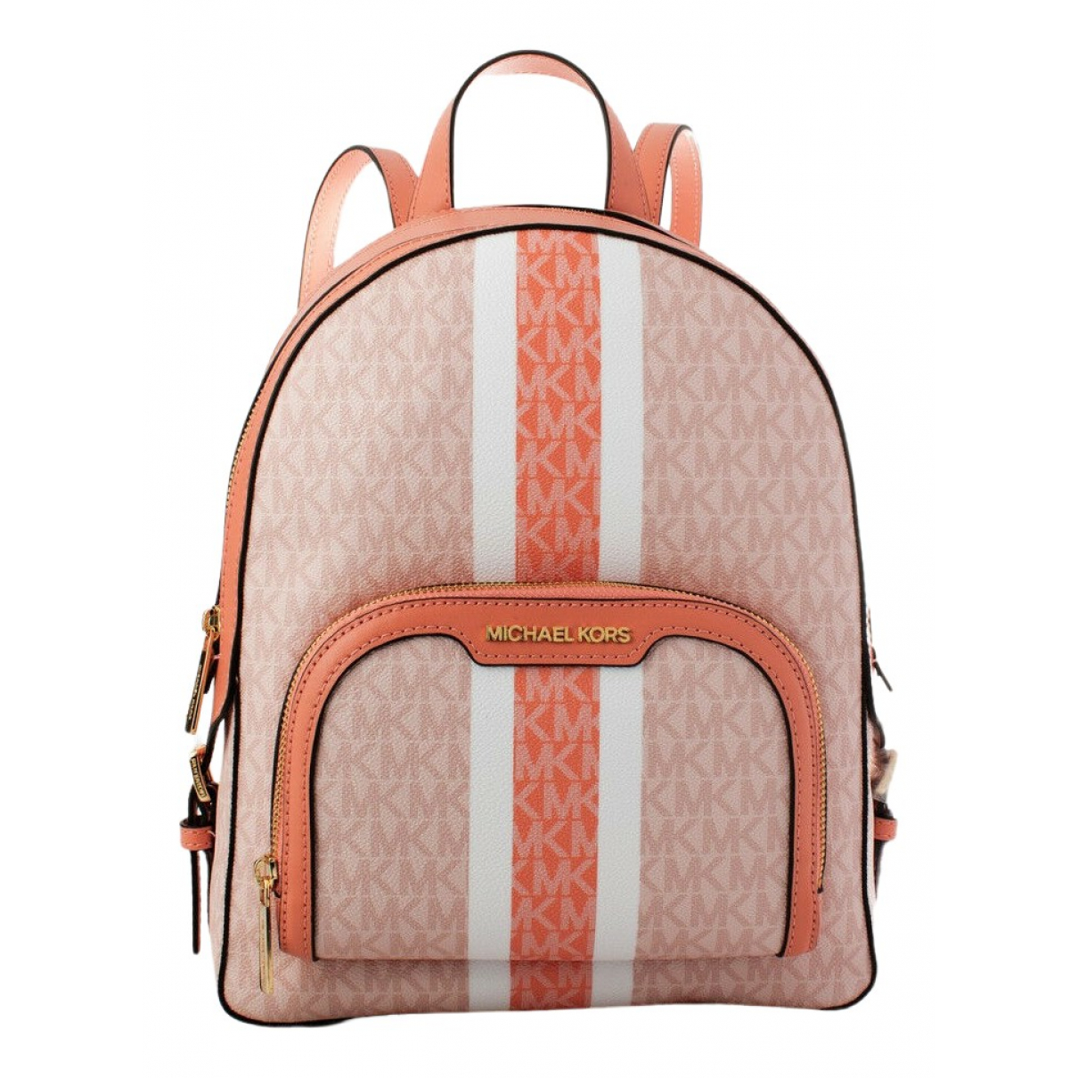 Leather backpack Michael Kors Pink in 